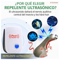 Repelente Ultrasónico de Plagas y Ratones